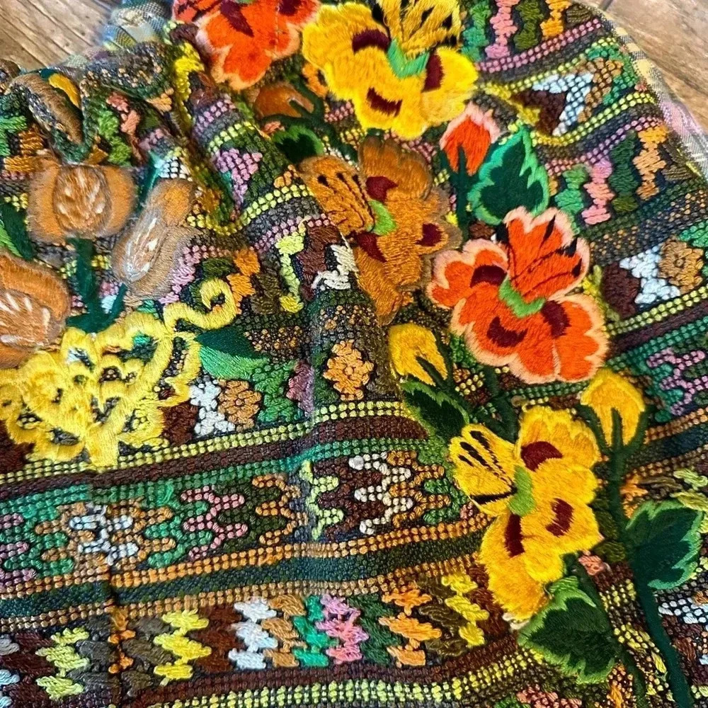 Embroidered hobo bag gorgeous fall eucalyptus - Picture 6 of 6